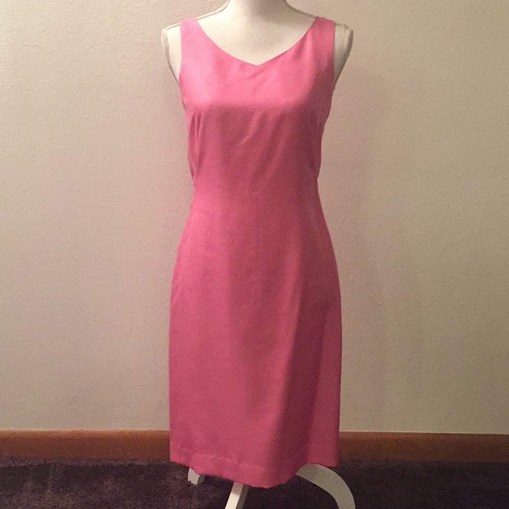 Pink Dress with silk lining.